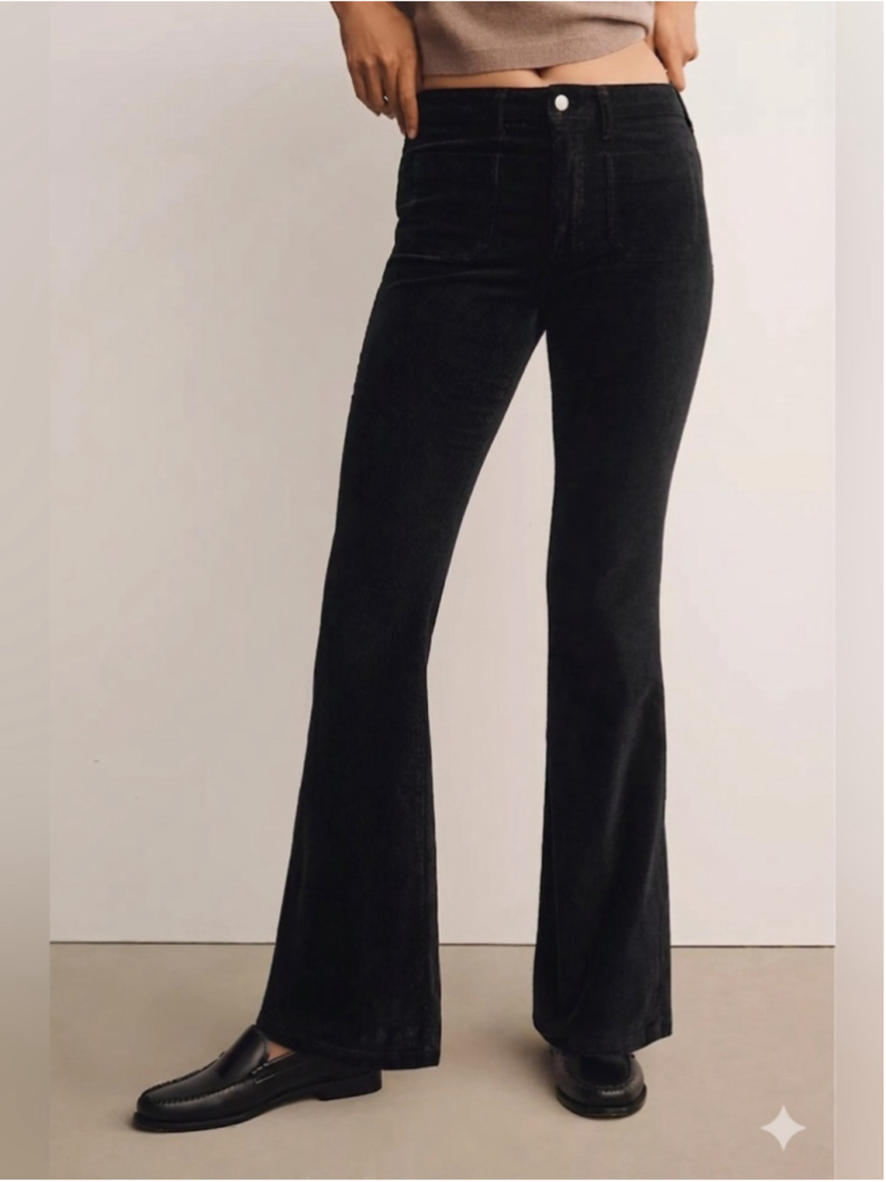 Pilcro The Icon Corduroy Flare Jeans MidRise Edition Black Size 30 Anthropologie